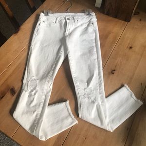 Articles of Society/NWOT/Distressed White Jeans